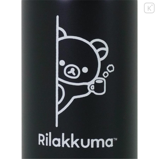 Japan San-X Store Stainless Steel Bottle 350ml - Rilakkuma : Coffee Time Black Lightweight Thermos - 3