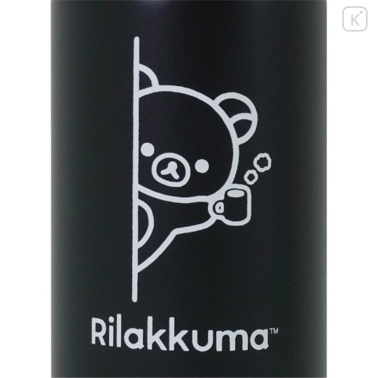 Japan San-X Store Stainless Steel Bottle 500ml - Rilakkuma : Coffee Time Black Lightweight Thermos - 3