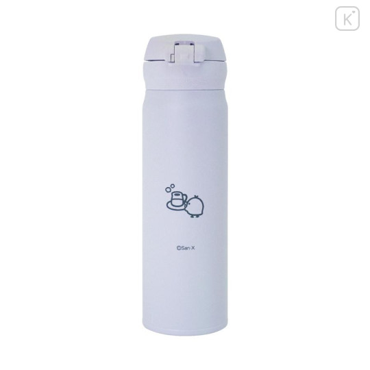 Japan San-X Store Stainless Steel Bottle 500ml - Chairoikoguma & Rilakkuma : Coffee Time White Lightweight Thermos - 2