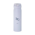 Japan San-X Store Stainless Steel Bottle 500ml - Chairoikoguma & Rilakkuma : Coffee Time White Lightweight Thermos - 2