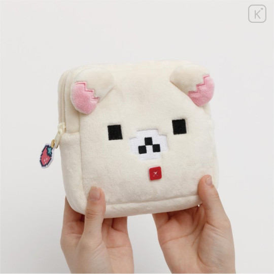 Japan San-X Store Fluffy Plush Pouch - Korilakkuma : Rilakkuma Gaming Face - 4