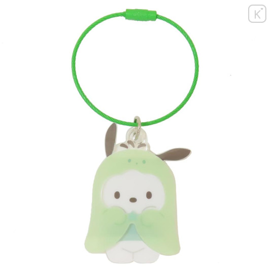 Japan Sanrio Wire Key Ring Charm Keychain - Pochacco : Halloween Ghost - 1