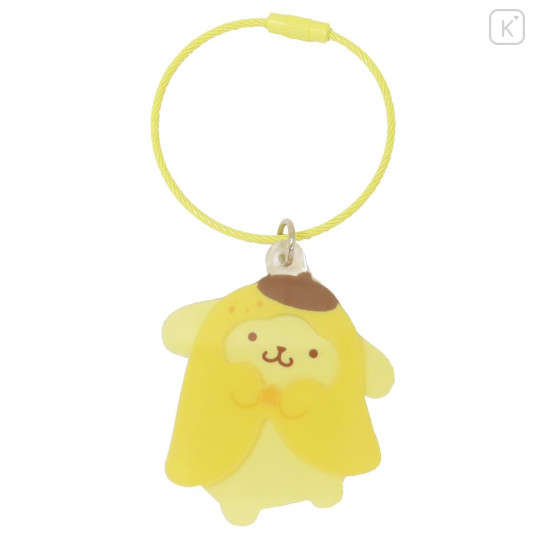 Japan Sanrio Wire Key Ring Charm Keychain - Pompompurin : Halloween Ghost - 1