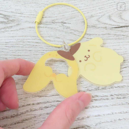 Japan Sanrio Wire Key Ring Charm Keychain - Pompompurin : Halloween Ghost - 2