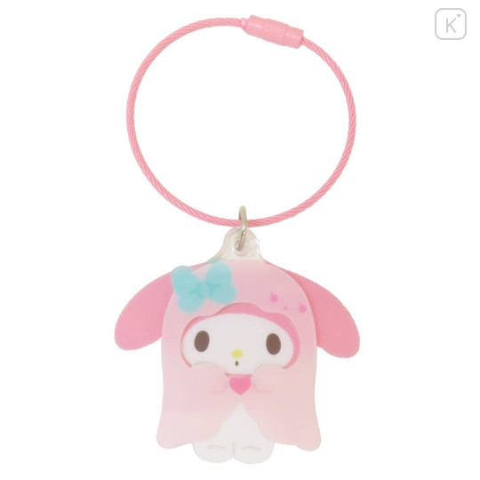Japan Sanrio Wire Key Ring Charm Keychain - My Melody : Halloween Ghost - 1