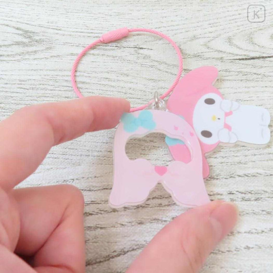 Japan Sanrio Wire Key Ring Charm Keychain - My Melody : Halloween Ghost - 2