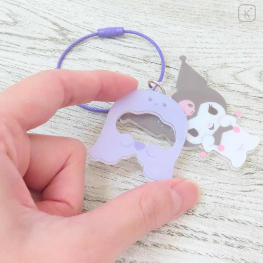 Japan Sanrio Wire Key Ring Charm Keychain - Kuromi : Halloween Ghost - 2