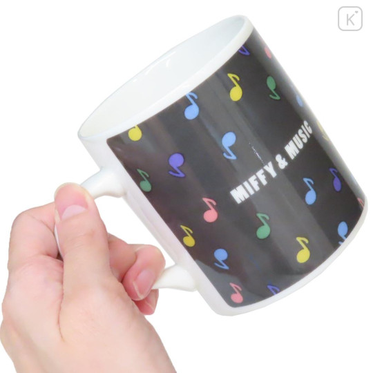 Japan Miffy Porcelain Mug - Miffy & Music : Black - 2