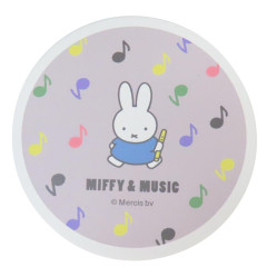 Japan Miffy Water Absorbing Coaster - Miffy & Music Grey
