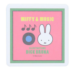 Japan Miffy Water Absorbing Coaster - Miffy & Music CD Style
