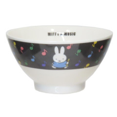 Japan Miffy Rice Bowl - Miffy & Music Black