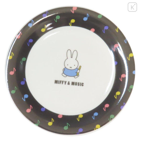 Japan Miffy Medium Plate - Miffy & Music Black - 1
