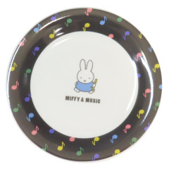 Japan Miffy Medium Plate - Miffy & Music Black