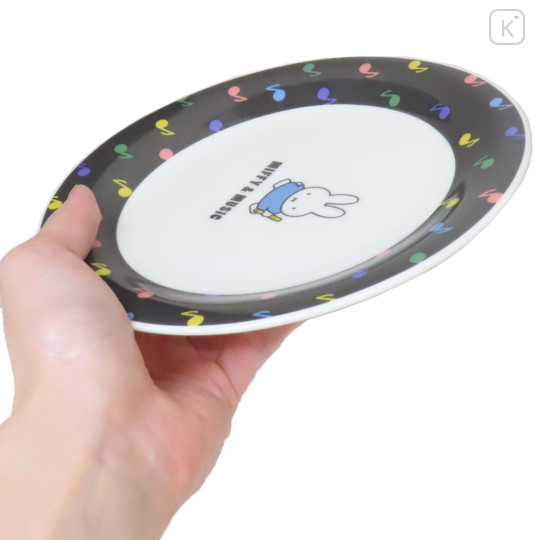 Japan Miffy Medium Plate - Miffy & Music Black - 2