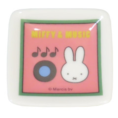 Japan Miffy Porcelain Sauce Small Plate - Miffy & Music CD Style