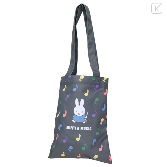 Japan Miffy Canvas Tote Bag - Miffy & Music Black - 1