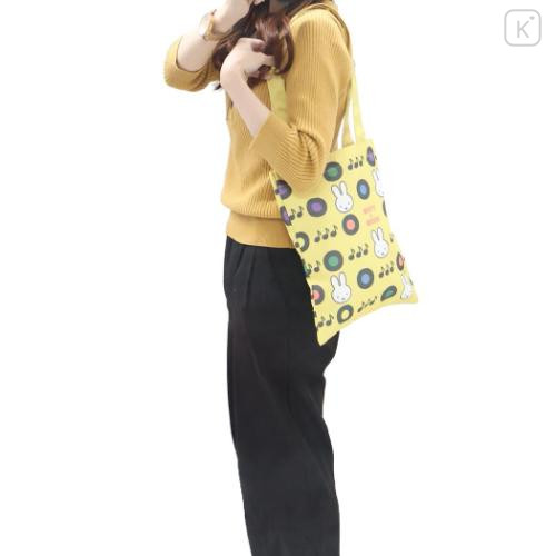 Japan Miffy Canvas Tote Bag - Miffy & Music Yellow - 4