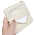Japan Miffy Mini Pouch & Tissue Case - Miffy : Corduroy Ivory - 2