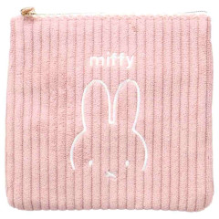 Japan Miffy Mini Pouch & Tissue Case - Miffy : Corduroy Pink