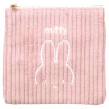Japan Miffy Mini Pouch & Tissue Case - Miffy : Corduroy Pink - 1