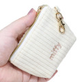 Japan Miffy Triangular Mini Pouch - Miffy : Corduroy Ivory - 2