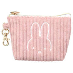 Japan Miffy Triangular Mini Pouch - Miffy : Corduroy Pink