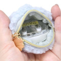 Japan Miffy Mini Accessory Pouch Keychain - Miffy : Boa Face Fluffy Blue - 3