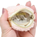 Japan Miffy Mini Accessory Pouch Keychain - Miffy : Boa Face Fluffy Pink - 3