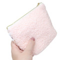 Japan Miffy Boat-shaped Pouch - Miffy : Boa Face Fluffy Pink - 2