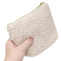 Japan Miffy Boat-shaped Pouch - Miffy : Boa Face Fluffy Beige - 2