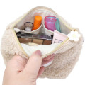 Japan Miffy Boat-shaped Pouch - Miffy : Boa Face Fluffy Beige - 3