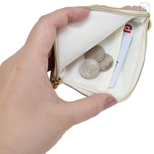 Japan Miffy Pass Case Card Holder & Coin Case - Miffy : Face PInk with Carabiner - 3