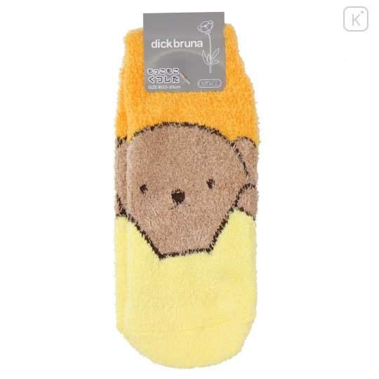 Japan Miffy Fluffy Socks - Boris : Orange Yellow - 1