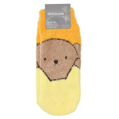 Japan Miffy Fluffy Socks - Boris : Orange Yellow