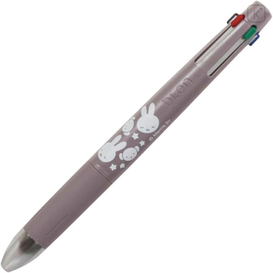 Japan Miffy bLen 4+S Multi Ballpoint Pen & Mechanical Pencil - Boris & Miffy : Star Cocoa Brown - 4