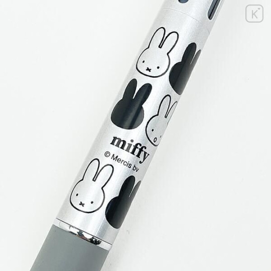 Japan Miffy Jetstream 4&1 Multi Ballpoint Pen + Mechanical Pencil - Miffy : Silhouette Sliver - 2