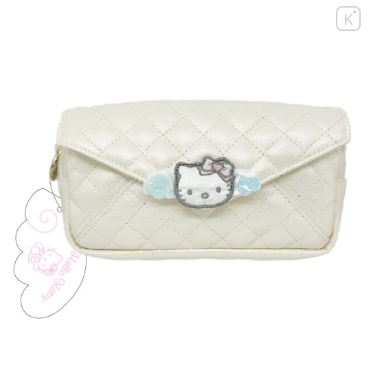 Japan Sanrio Angel Quilted Love Letter Pouch - Hello Kitty : Pink - 1