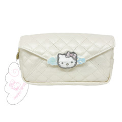 Japan Sanrio Angel Quilted Love Letter Pouch - Hello Kitty : Pink