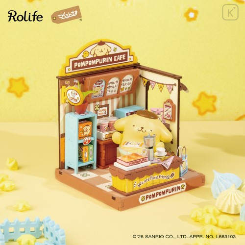 Japan Sanrio DIY Miniature House Set - Pompompurin : Cafe Rolife - 2