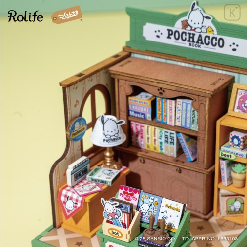 Japan Sanrio DIY Miniature House Set - Pochacco : Bookstore Rolife - 3