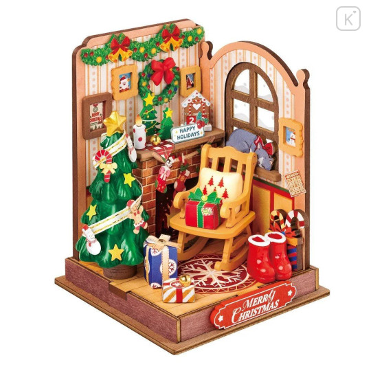 Japan DIY Miniature House Set - Christmas Room Palm-sized Model Rolife - 1