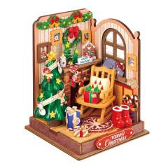 Japan DIY Miniature House Set - Christmas Room Palm-sized Model Rolife