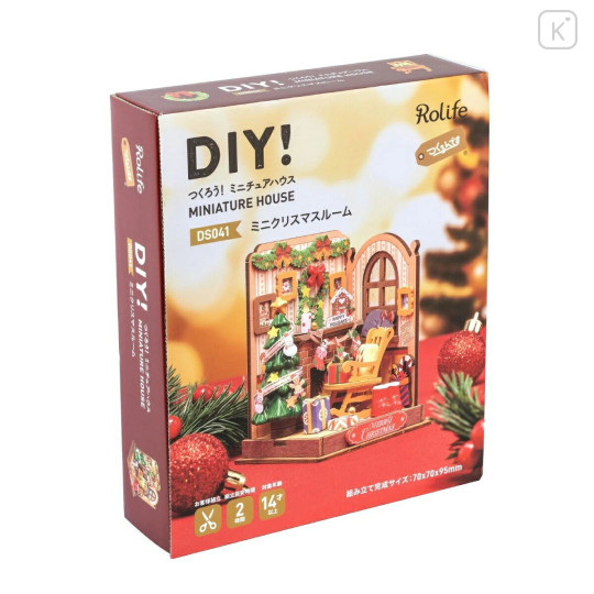 Japan DIY Miniature House Set - Christmas Room Palm-sized Model Rolife - 3