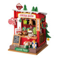 Japan DIY Miniature House Set - Cocoa Shop Palm-sized Model Rolife - 1