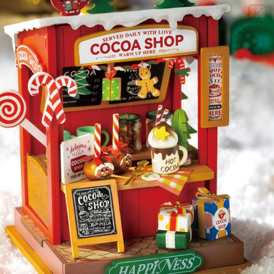 Japan DIY Miniature House Set - Cocoa Shop Palm-sized Model Rolife - 3