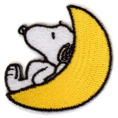 Japan Peanuts Versatile Iron-On and Sticker Patch - Snoopy : Moon