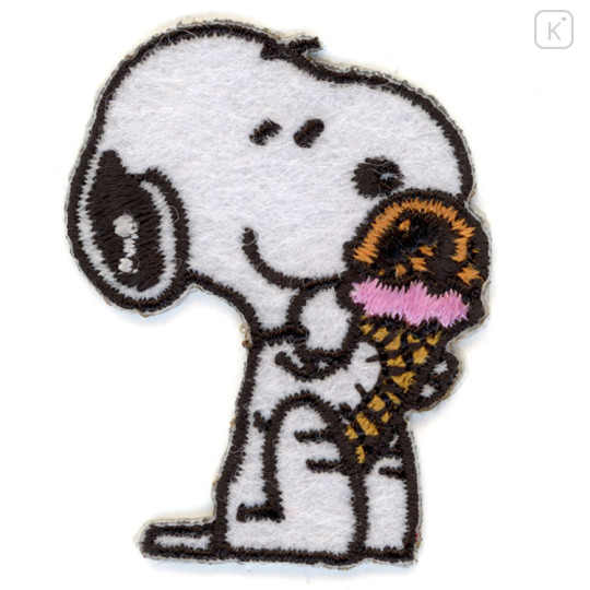 Japan Peanuts Versatile Iron-On and Sticker Patch - Snoopy : Ice Cream - 1