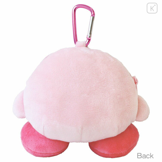 Japan Kirby Mini Plush Pouch with Carabiner - Kirby : Sitting - 2