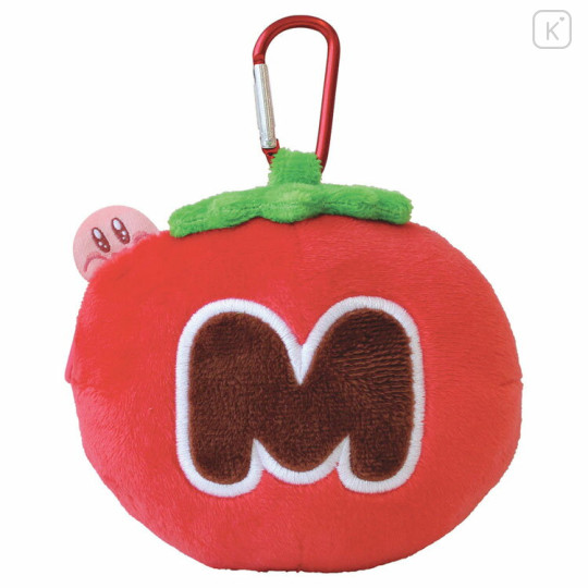Japan Kirby Mini Plush Pouch with Carabiner - Kirby : Maxim Tomato - 1