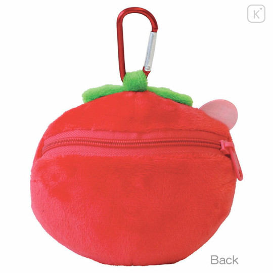 Japan Kirby Mini Plush Pouch with Carabiner - Kirby : Maxim Tomato - 2